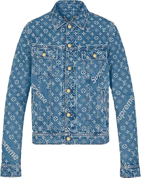 supreme x louis vuitton jacquard denim trucker jacket